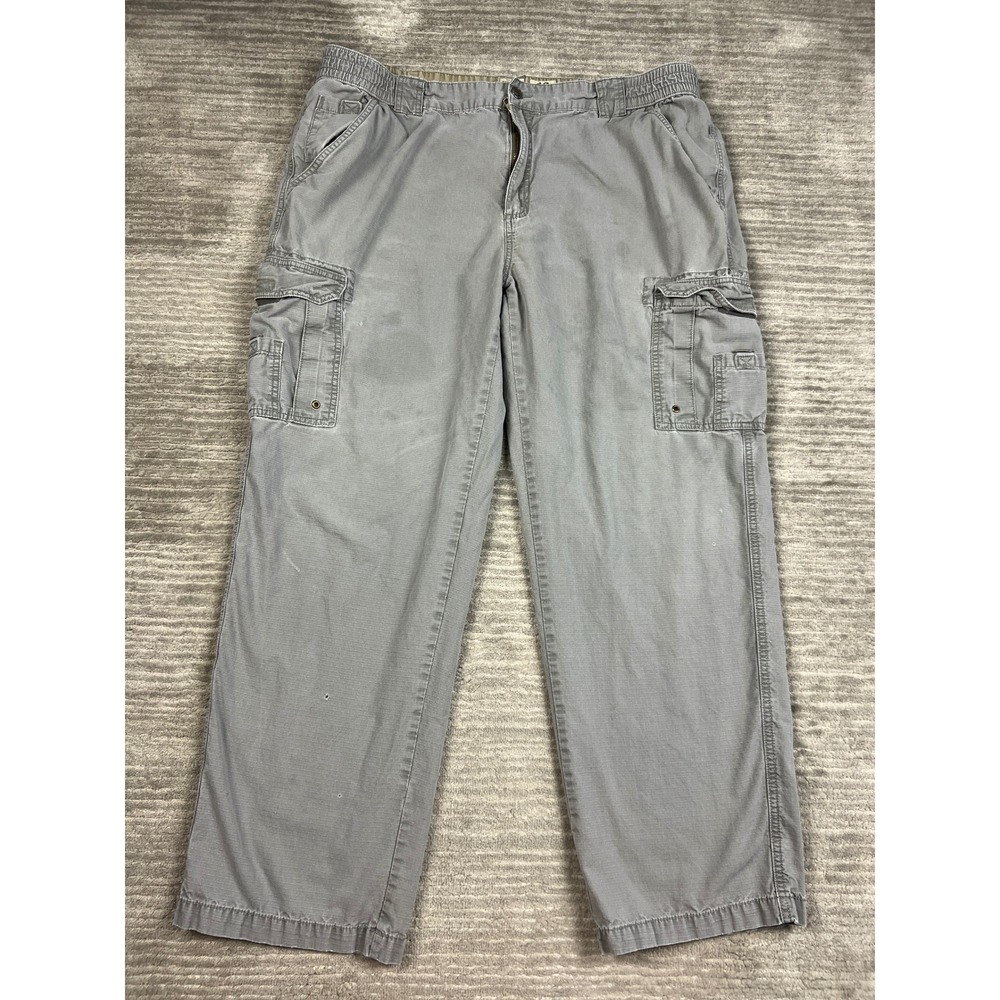 Red Head Cargo Pants Men 42x32 Gray Ripstop Cotton Outdoor Workwear Straight Leg
